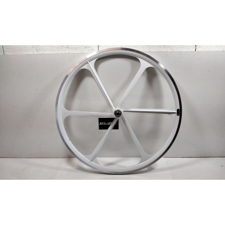 Roue a baton fixie 6 spoke blanche arriere Neuf