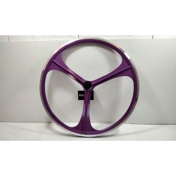 Roue a baton fixie 3 spoke violette arriere Neuf