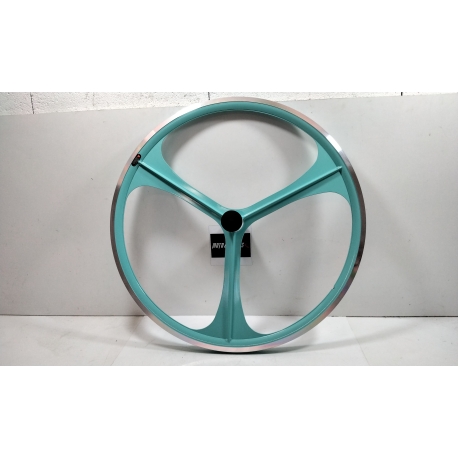 Roue a bâton fixie 6 spoke bleu turquoise arrière Neuf