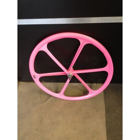 ROUE A BATON VELO FIXIE ARRIERE ROSE