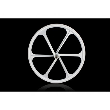 Roues à bâtons Six Spoke blanc 