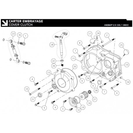 CARTER EMBRAYAGE Daytona Anima 150cc et 190cc